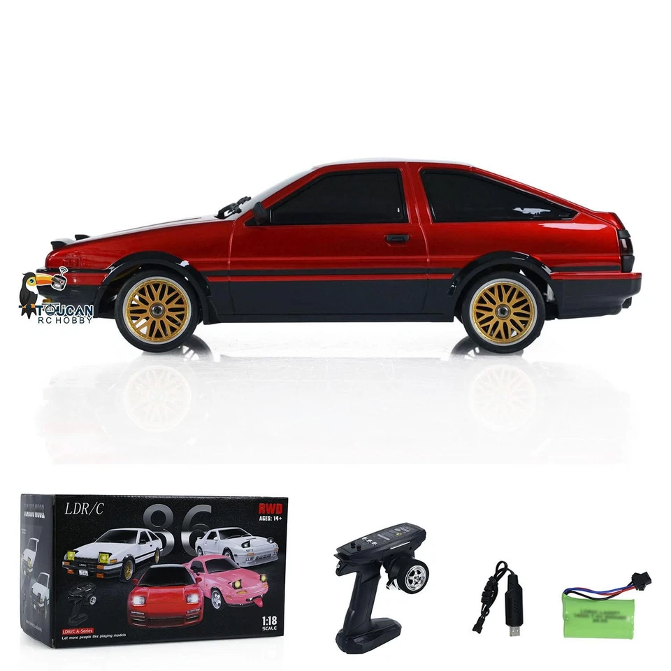 1/18 RC Racing Car RWD Drift Vehicle LDRC LD1801 AE86 Gyroscope Radio Battery