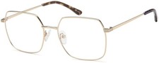 CAPRI OPTICS DICAPRIO DC196 UNISEX EYEGLASSES 52-18-145 GOLD WITH SOFT CASE