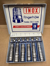 INOX Imra Art. 770 Verkaufskasten Fingerhüte aus Metall  14-18 mm thimble alt