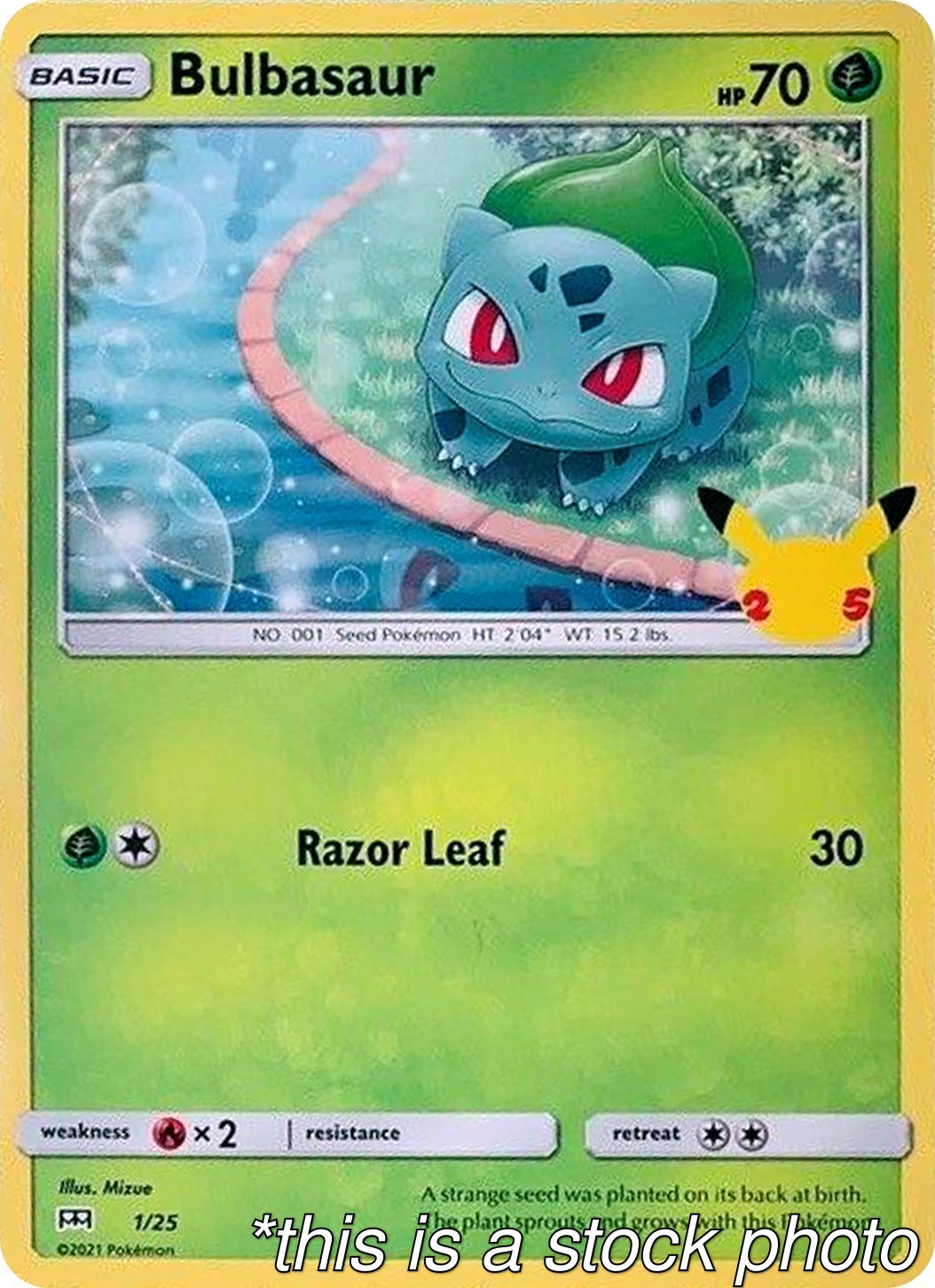 Bulbasaur - 001/025 - McDonald's 25th Anniversary Promos - NM