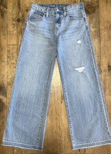 OLD NAVY Sz 16 Girls High Rise BAGGY WIDE LEG Denim Jeans