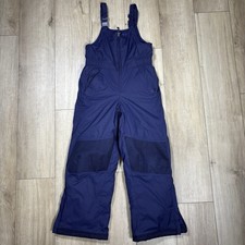 L.L. Bean Kids Snow Bib Pants - Navy Blue - Size 8 - Water Resistant, Reinforced