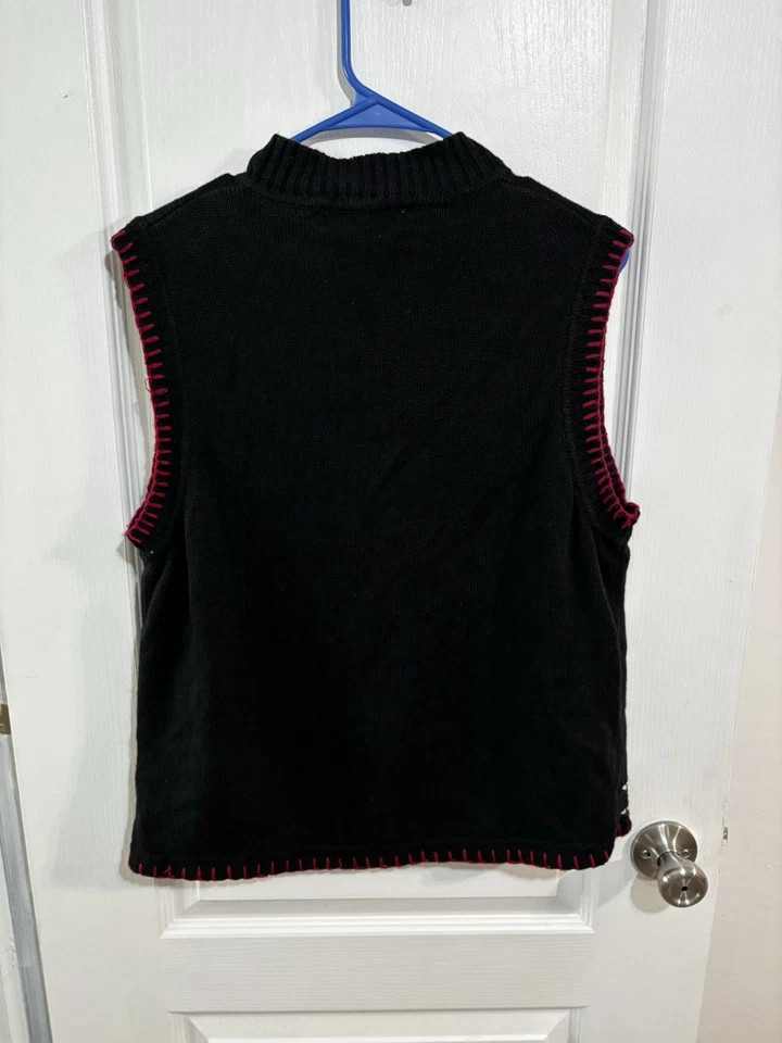 Victoria Jones Vintage Navidad Medias Chaleco Talla Grande Feo Suéter Fiesta Años 90 Foto 4 de 4