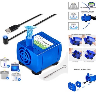 Pet Fountain Pump Replacement for Round Cubic and Flower Cap Cat Fountains
