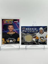 Anthony Angello 2-Card Lot UD Portraits P-52 + Rookie Materials Jersey RM-AN. rookie card picture