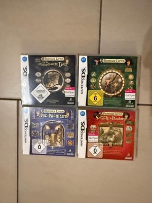 Nintendo DS   Professor Layton Sammlung  (4 Spiele, komplett, deutsch)