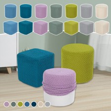 Universal Stool Cover Dust-proof Elastic Square/Round Footstool Protector Cover