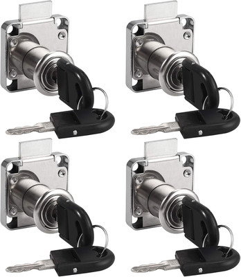 4 Pack Furniture Lock Zinc Alloy Cam Security Lock Keyed Alike Cylinder Cupboard