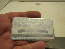 VTG NOS PERMA GRAPHICS US FLAGS SOCIAL SECURITY/ID CARD BLANK T400