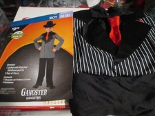Gangster Boy Halloween Costume M 8 Pants Jacket Attached Shirtfront  Tie New