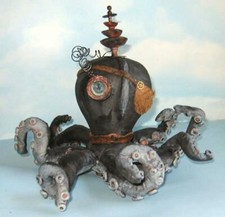 Steampunk Octopus Cloth Folk Art Sewing Pattern By Susan Barmore
