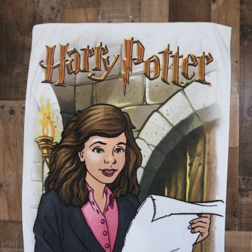 2001 Harry Potter White Hermione Granger Potions Beach Towel Warner Bros - Picture 2 of 8