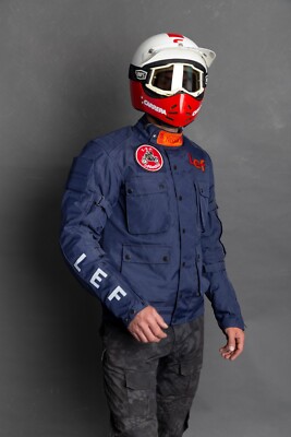 ADVENTURE MOTORCYCLE JACKET VINTAGE 80´S 90´S DAKAR RACING STYLE ''LEF'' CORDURA