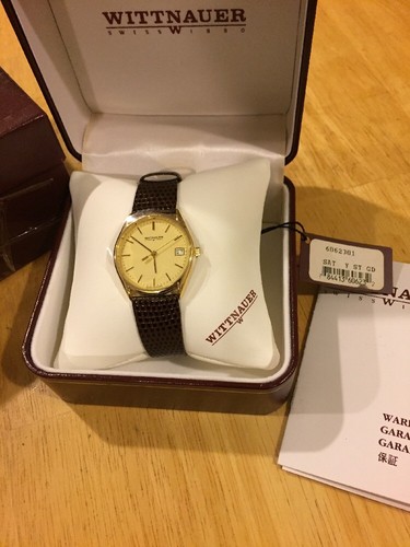 Vintage Wittnauer Herren Armbanduhr mit Original Box und Papieren eingestellt. - Bild 1 von 4