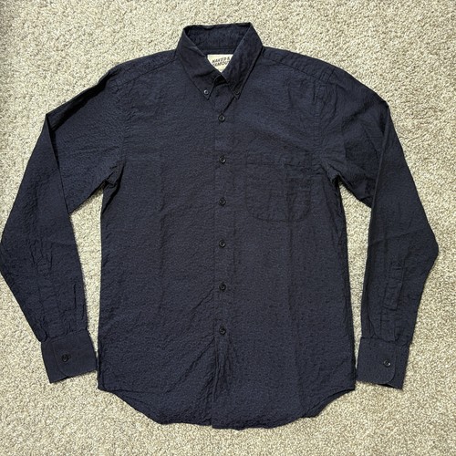 Naked & Famous Shirt Mens Small Purple Leopard Print Button Down Pocket Casual - Picture 4 of 20
