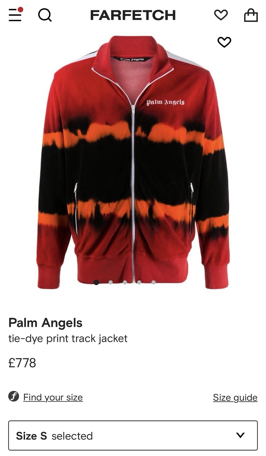 Palm Angels Velour Chenille Track Jacket, Size Small, BNWT RRP - £495! image 5