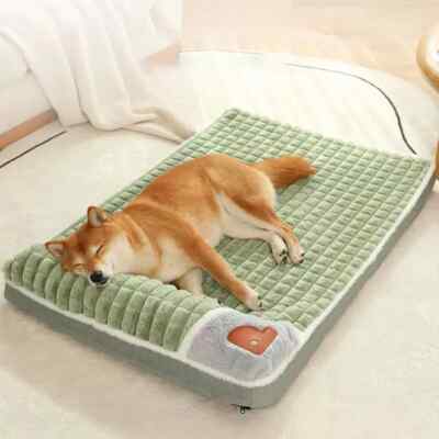 Winter Warm Pet Dog Mat Sofa for Dogs Plaid Bed Cats Fluff Sleeping Washable New