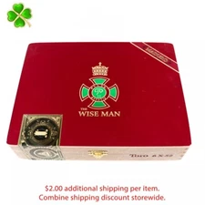 The Wise Man Toro 6 x 52 Empty Wood Cigar Box 9" x 7" x 2"