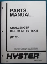 HYSTER CHALLENGER H45XM H50XM H55XM H60XM H65XM (D177) FORKLIFT PARTS MANUAL