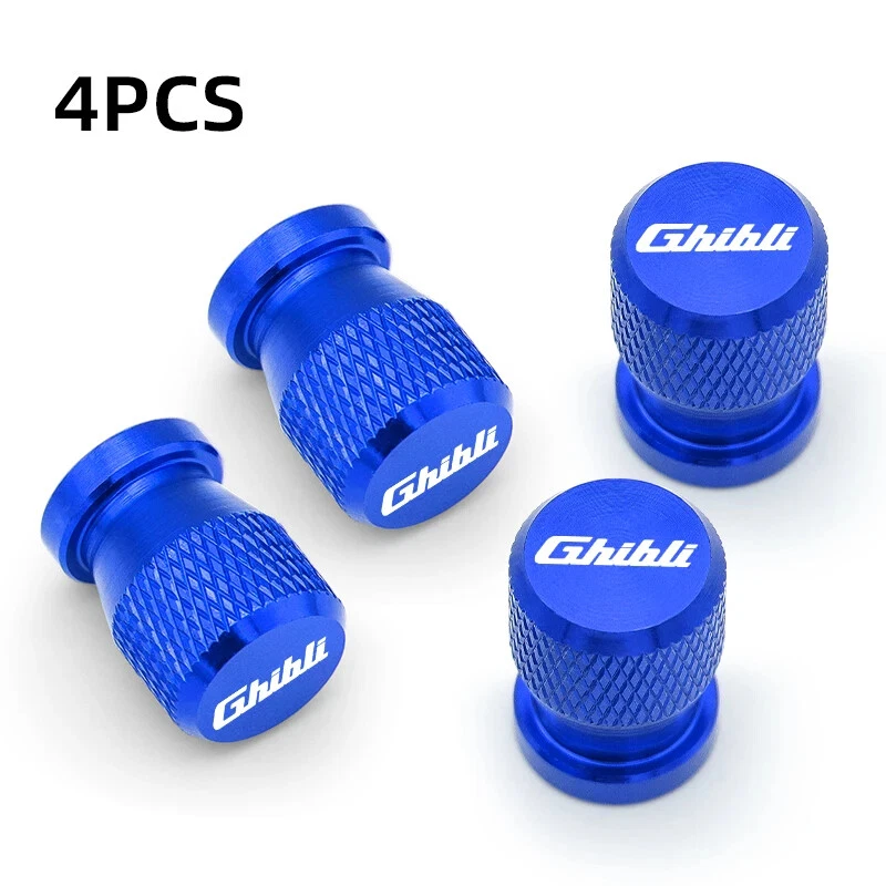 Alloy Car Wheel Tire Valve Caps Tyre Rim Stem Covers For Maserati Ghibli 4 pcs Foto 4 de 4