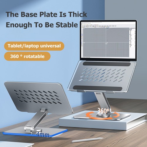 Laptop St?nder H?henverstellbar, Aluminiumlegierung 360? Drehbarer Basis Ergonom - Afbeelding 10 van 15