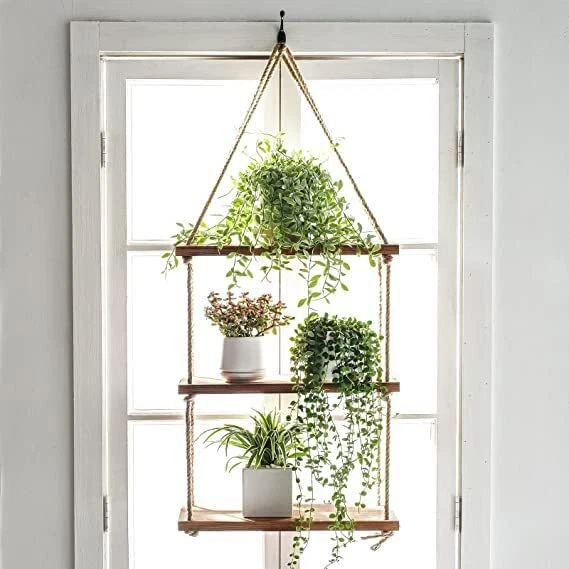 Wandregal Eckregal Holz Wandablage Badregal Küchenregal 3 Ebenen Freischwebend - Bild 4 von 4