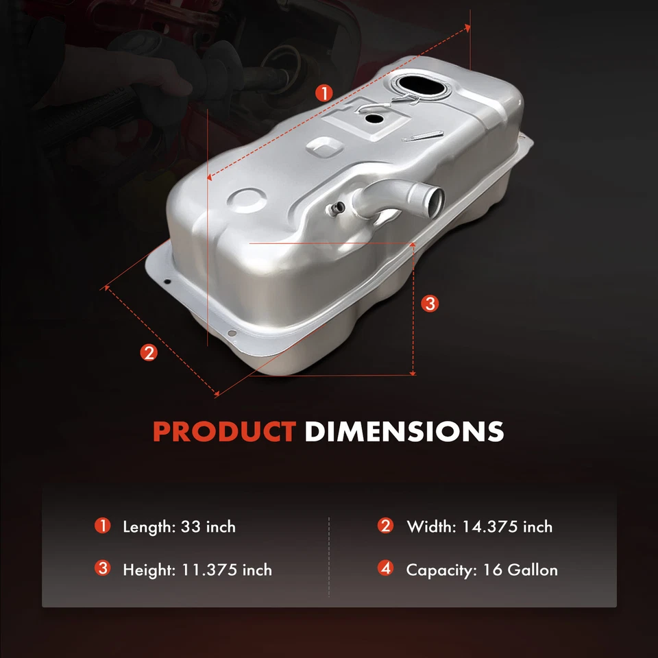 Tanque de combustible de 16 galones con junta tórica para Mazda B2000 86-87 B2200 87-92 cabina estándar Foto 4 de 4