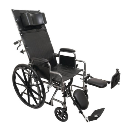 ProBasics Full Reclining Wheelchair 16'' x 17'', Removable Desk Arms & ELRs