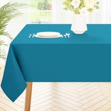 Rectangle Table Cloth, Waterproof Anti-Scratch Polyester 54" x 108" Teal