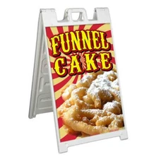 FUNNEL CAKE Signicade 24x36 AFrame Plastic Sidewalk Sign CARNIVAL FAIR FOOD