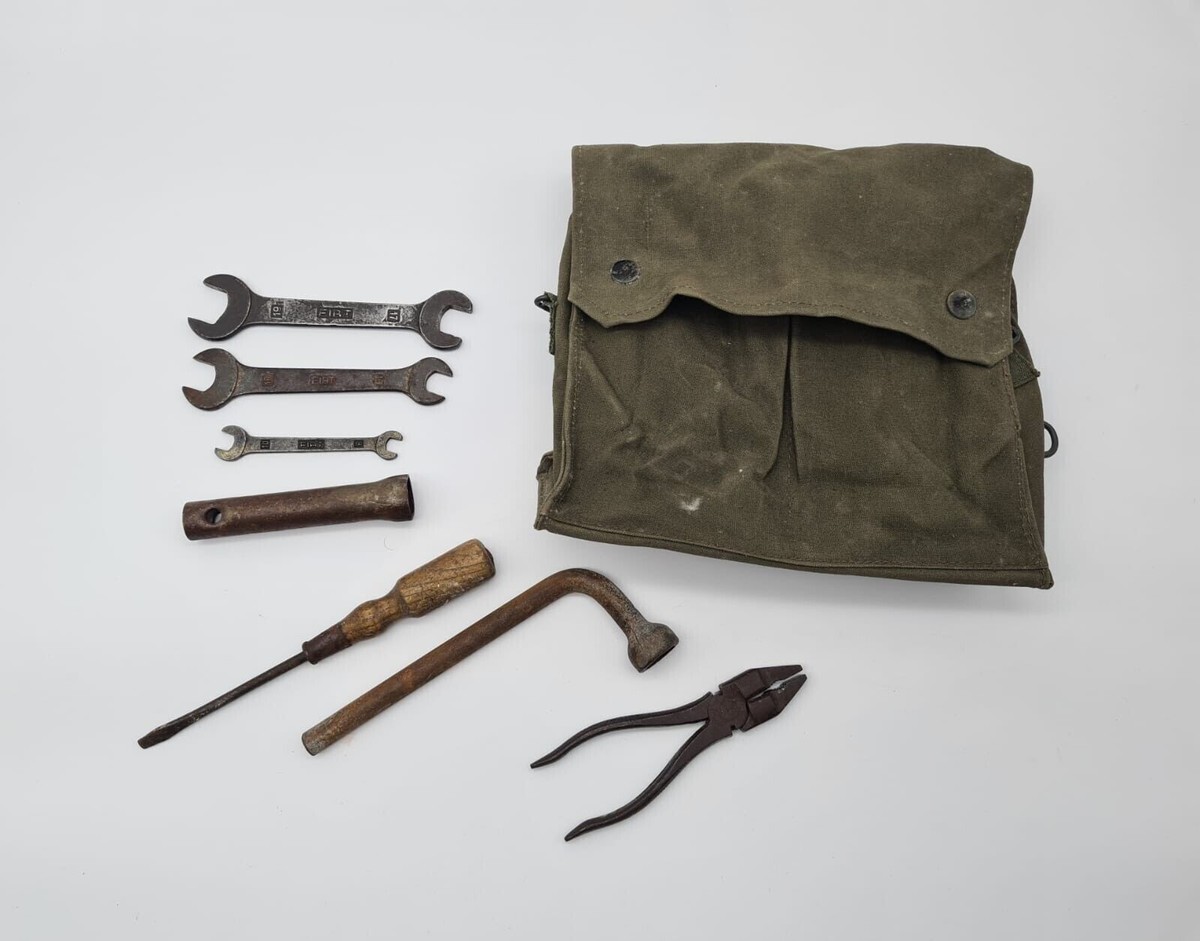 Kit D'outils Vintage Pour Fiat Topolino, 500, 600, 1100 - Sac Avec Clés, Pinces - Occasion, Origine Italie