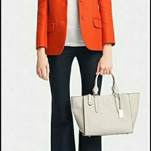 Coach White Embossed Python Purse - image 4