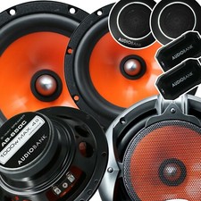 Pair - Audiobank 1000W 6.5-Inch 2-Way Car Audio Component Speaker System 6-1/2in