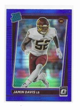 2021 Optic Football Jamin Davis BLUE Hyper Rated Rookie Card RC 247 SP