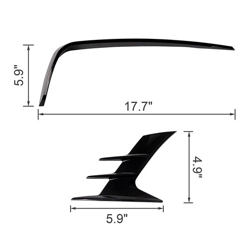 PARA 2018-2020 HONDA ACCORD NEGRO BRILLO LÁMPARA ANTINIEBLA AJUSTE GUARNICIÓN KIT Gorra - Imagen 5 de 8