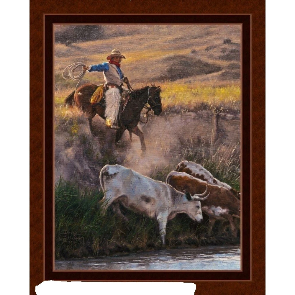 Paneles de tela de algodón Vaqueros y Viejo Oeste