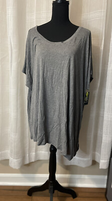 C9 Champion Women's Duo Dry Loose Fit T-Shirt Ebony Charcoal 4X Side Tie NWT