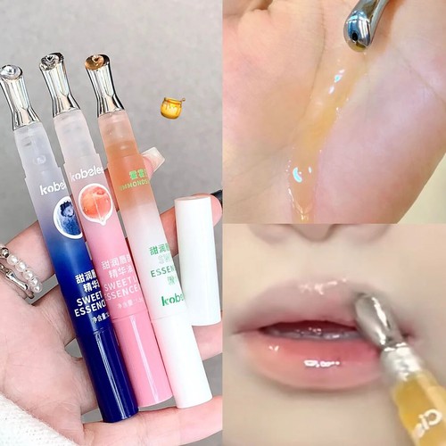 Crystal Peach Lip Oil Transparent Hydrating Clear Fruit Jelly Mirror Water - Picture 17 of 27