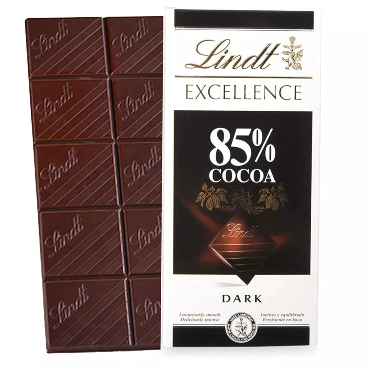 Lindt Excellence 85% Cocoa Deliciously Intense Dark Chocolate , 100Gm , 1  Unit