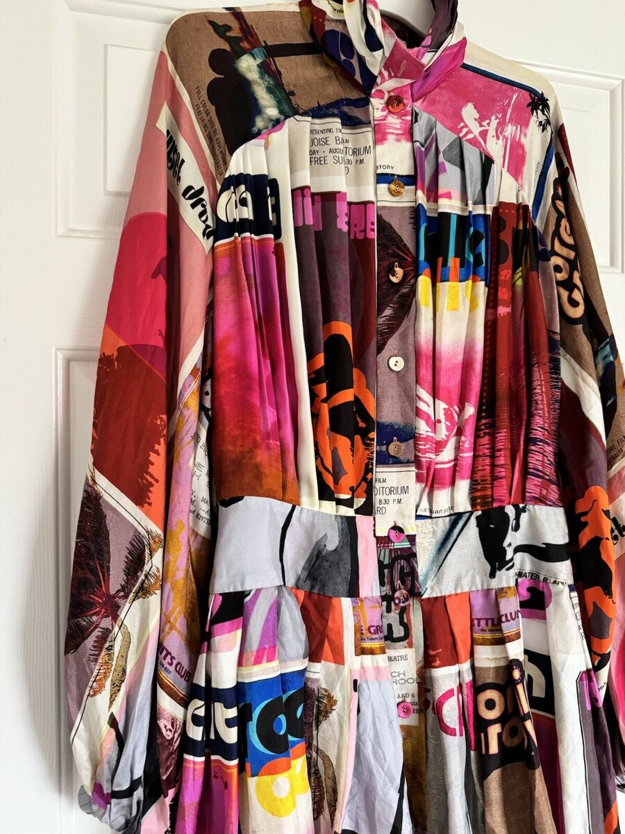RARE $1,350 Zimmermann Wavelength Poster Print Silk Mini