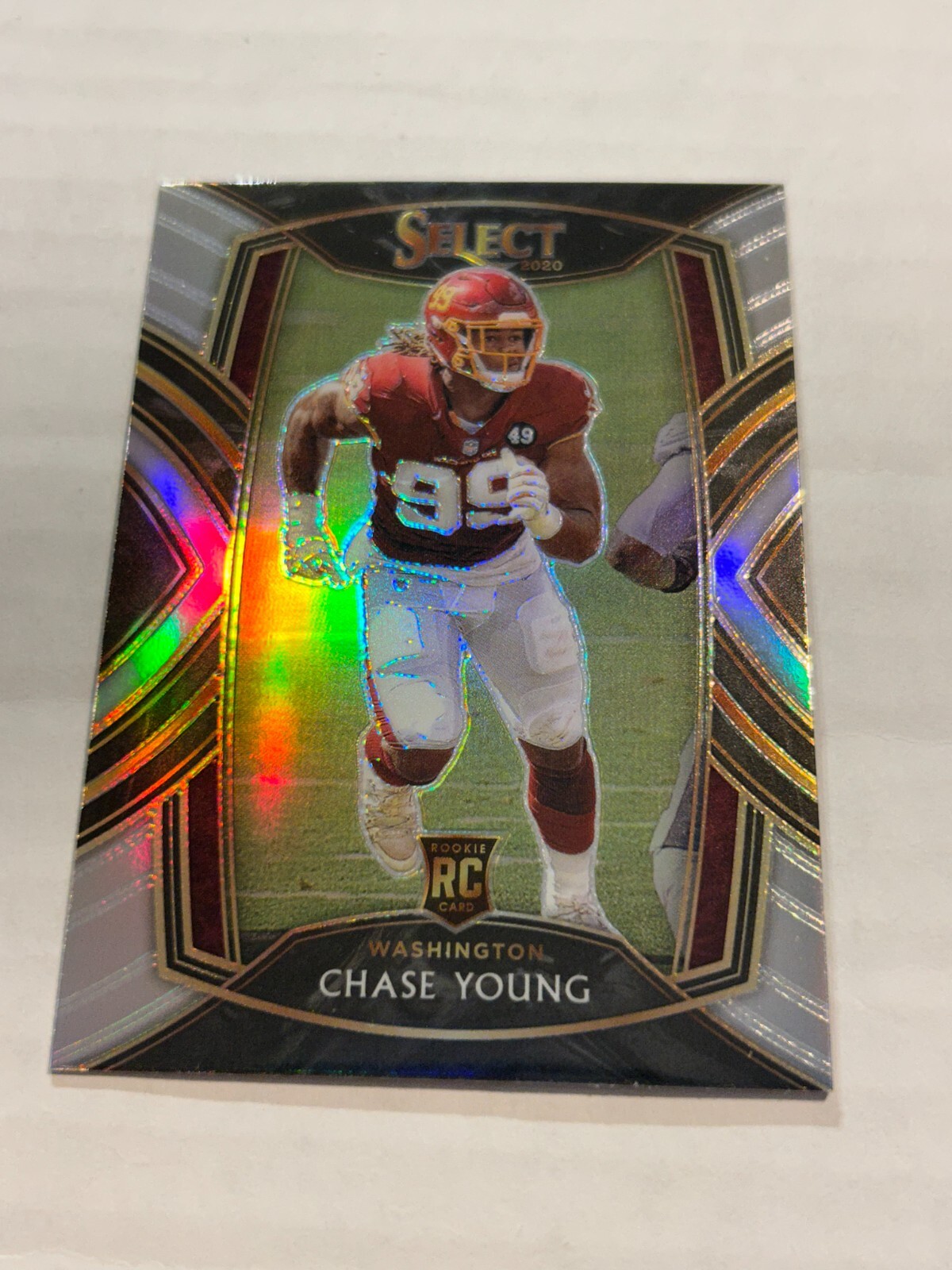 2020 SELECT CHASE YOUNG #264 CHASE YOUNG SILVER PRIZM ROOKIE COMMANDERS SP