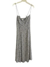 Reformation Fit and Flare Juliette Midi Dress Bombay Blue White Size 10 Womens