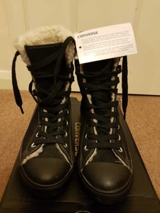 converse high tops with fur
