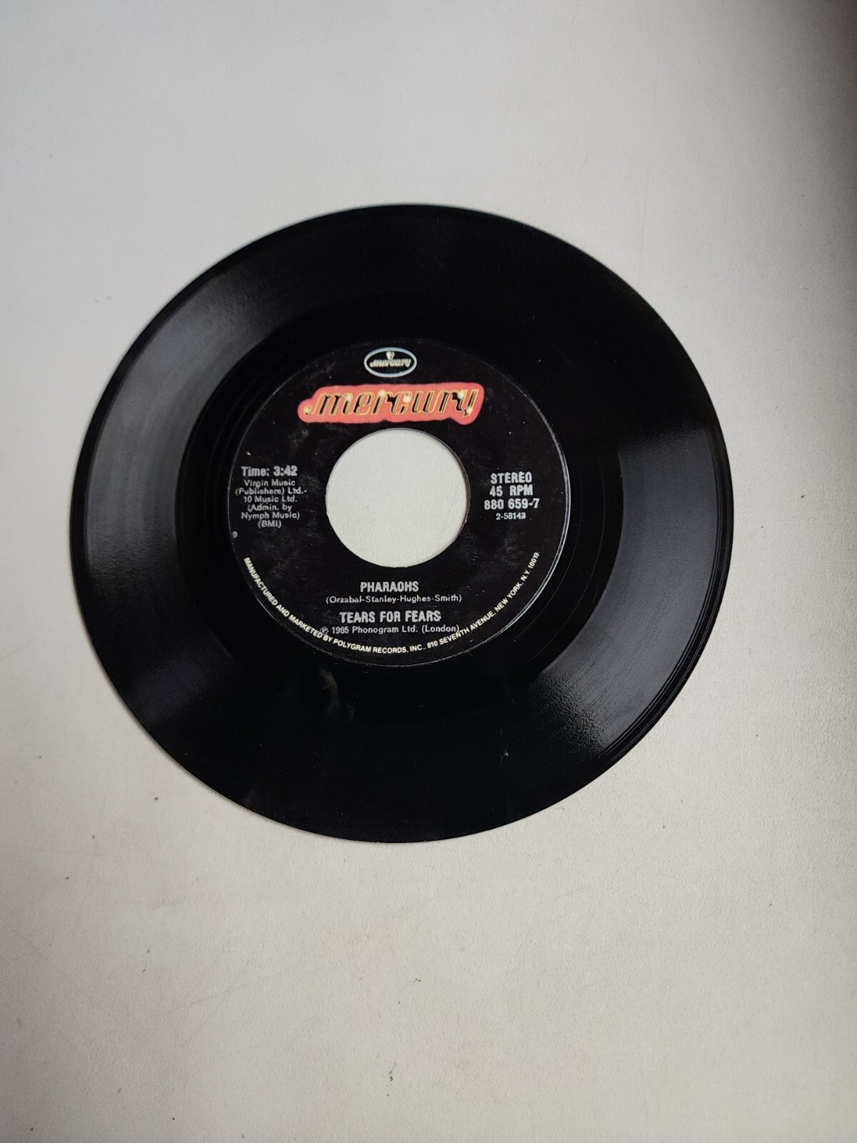 Tears for Fears Pharaohs Mercury (45RPM 7”)(AA77) eBay