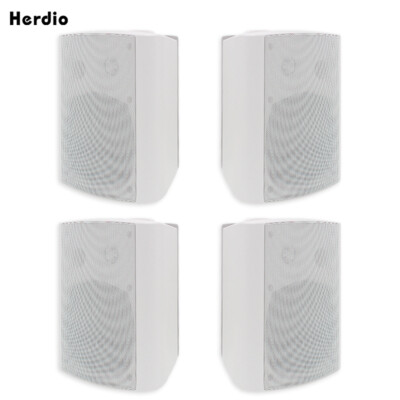 5.25'' Outdoor Bluetooth Speakers Waterproof Wired Wall Mount Patio 600W
