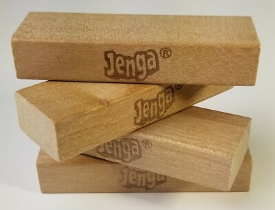 Jenga 4 Pieces Replacement Blocks Original Crafts Milton Bradley Hasbro Used