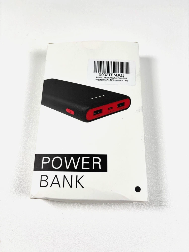 Power Bank Charger 25800mAh Ultra High Capacity PD3.0 2 USB 1 USB-C Port w Case