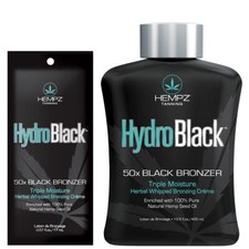 Hempz HydroBlack 50x Black Bronzer Bronzing Creme sunbed tanning lotion cream