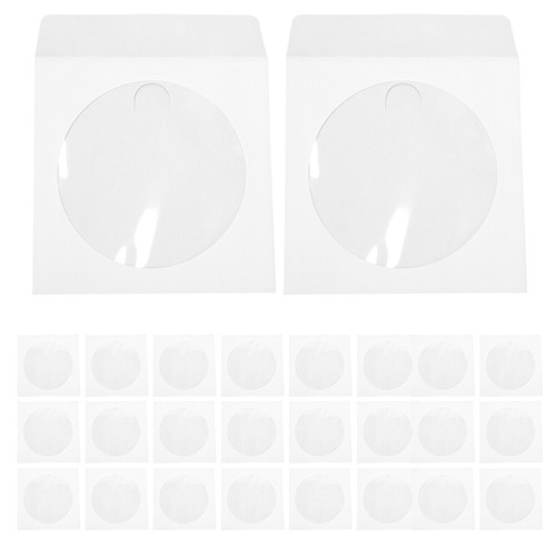 100 Pcs CD DVD Paper Bag Portable Dvd/cd Storage Bags Sleeves Envelope ...