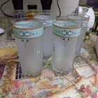 Set of 4 Noritake Boulder Ridge Tumblers/Iced Tea 14 oz Glasses NOB